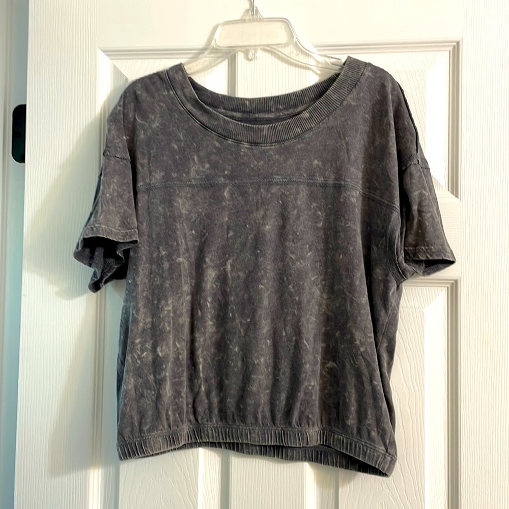 Gray crop top